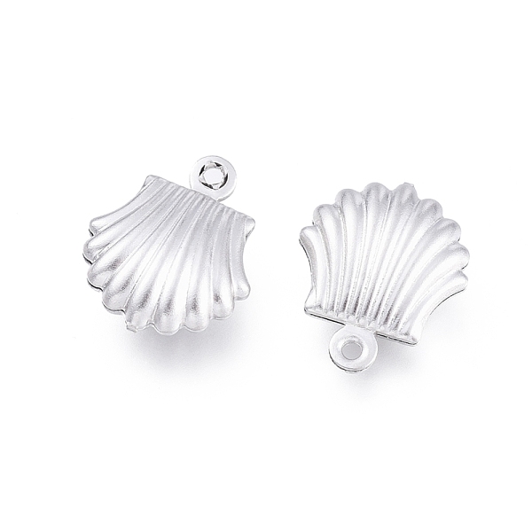 

PandaHall 304 Stainless Steel Charms, Hollow Scallop Shape, Stainless Steel Color, 14x11x4.5mm, Hole: 1mm 304 Stainless Steel Shell Shape