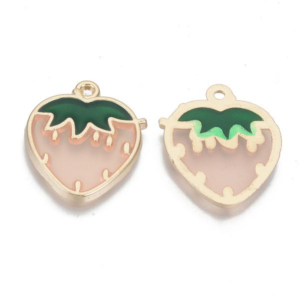 

PandaHall Transparent Epoxy Resin Pendants, with Alloy Findings and Enamel, Cadmium Free & Lead Free, Strawberry, Light Gold, Misty Rose...