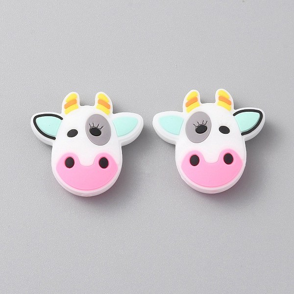 

PandaHall Cow Food Grade Silicone Beads, Chewing Beads For Teethers, DIY Nursing Necklaces Making, White, 26.5x28.5x9mm, Hole: 2mm Silicone...