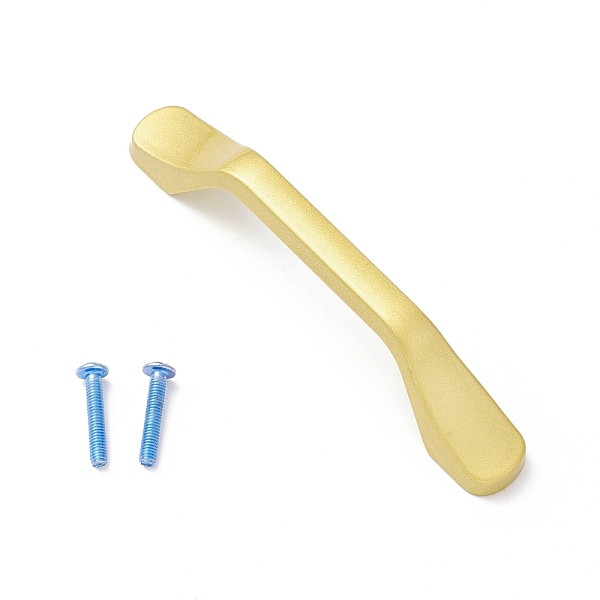 PandaHall Zinc Alloy Bar Cabinet Door Knobs, Kitchen Drawer Pulls Cabinet Handles, with Iron Screws, Matte Gold Color, 127x17x26mm, Hole...