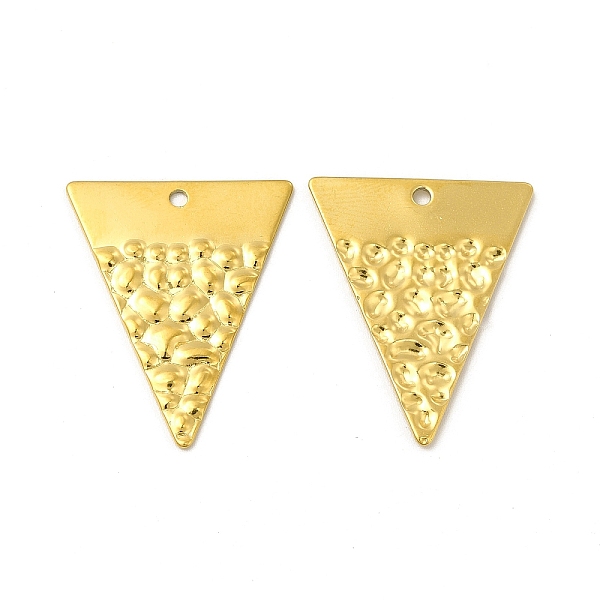 

PandaHall Ion Plating(IP) 304 Stainless Steel Pendants, Triangle Charm, Real 18K Gold Plated, 28.5x23x1.5mm, Hole: 1.6mm 304 Stainless...