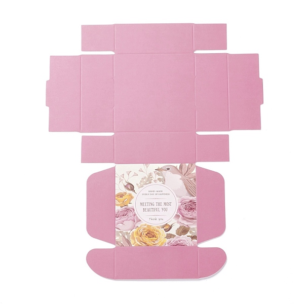 

PandaHall Creative Folding Wedding Candy Cardboard Box, Small Paper Gift Boxes, for Handmade Soap and Trinkets, Peony Pattern, 7.7x7.6x3.1cm..., Pink