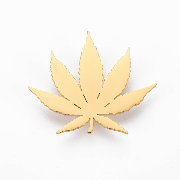 

PandaHall Leaf Brooch, 201 Stainless Steel Lapel Pin for Backpack Clothes, Nickel Free & Lead Free, Golden, 46x52.5x7.5mm, Pin: 0.7mm...