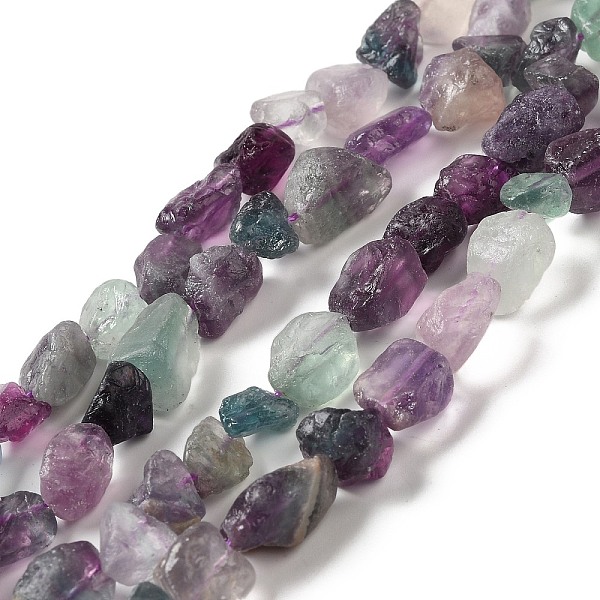 Raw Rough Natural Fluorite Beads Strands