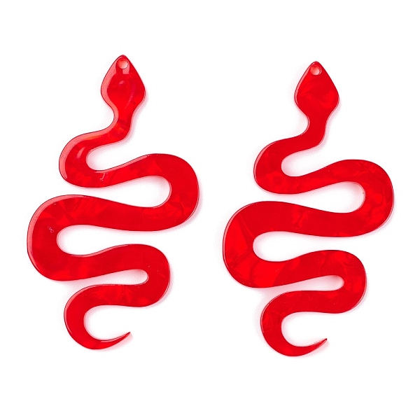 

PandaHall Acrylic Big Pendants, for DIY Earring Accessories, Snake, Red, 57x33x3mm, Hole: 1.6mm Acrylic Snake Red