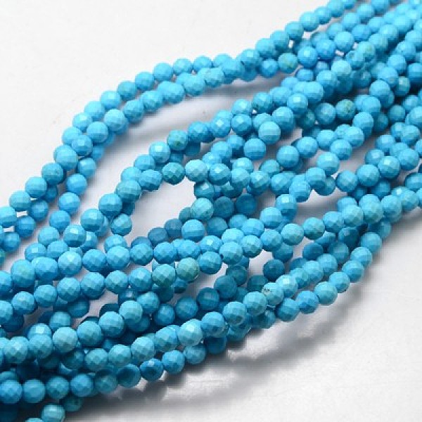 

PandaHall Natural Howlite Round Beads Strands, Dyed, Faceted, Mixed Color, 8mm, Hole: 1mm, about 46pcs/strand, 15.74 inch Magnesite Round..., Multicolor