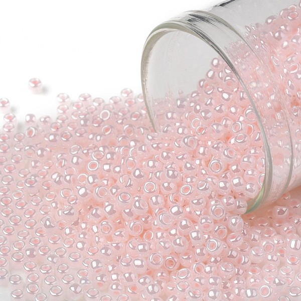 

PandaHall TOHO Round Seed Beads, Japanese Seed Beads, (145L) Ceylon Soft Pink, 11/0, 2.2mm, Hole: 0.8mm, about 1111pcs/bottle, 10g/bottle...