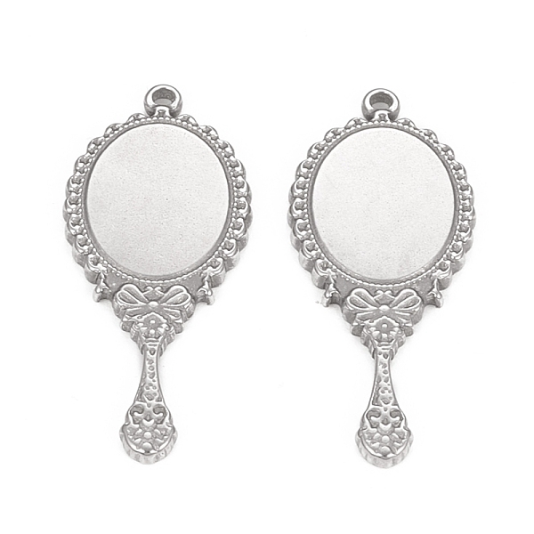 

PandaHall 304 Stainless Steel Pendants, Laser Cut, Mirror, Stainless Steel Color, 32.5x14x2mm, Hole: 1.2mm 304 Stainless Steel