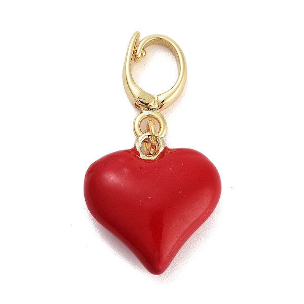 

PandaHall Brass Enamel Pendants, Heart Charms, Real 18K Gold Plated, Red, 16x15x6mm, Hole: 5x6mm Brass+Enamel Heart Red