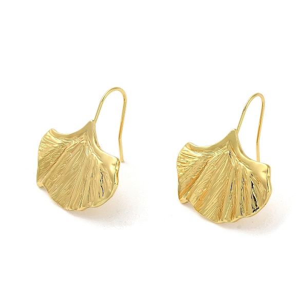

PandaHall 304 Stainlee Steel Dangle Earring, Ginkgo Leaf, Real 18K Gold Plated, 32x28mm 304 Stainless Steel Leaf