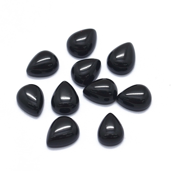 

PandaHall Natural Obsidian Cabochons, teardrop, 8x6x3mm Obsidian Teardrop