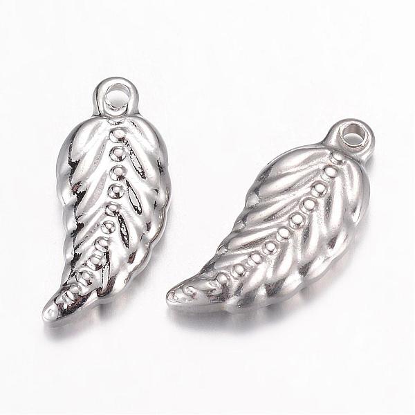 

PandaHall 201 Stainless Steel Pendants, Leaf, Stainless Steel Color, 18x8x3mm, Hole: 1mm 201 Stainless Steel Leaf