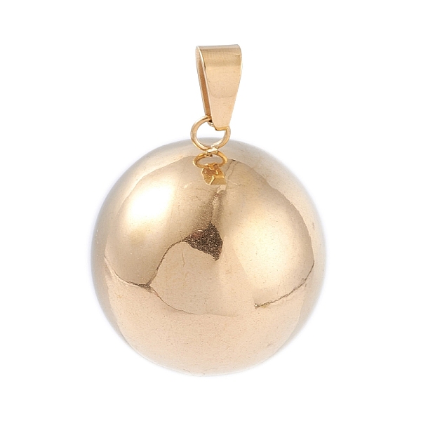 

PandaHall Vacuum Plating 304 Stainless Steel Pendants, Round, Golden, 35x30mm, Hole: 8x4.5mm 304 Stainless Steel Round