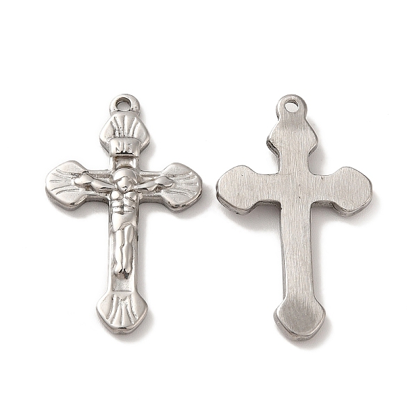 

PandaHall 304 Stainless Steel Pendants, Crucifix Cross Charm, Stainless Steel Color, 38.5x22x3mm, Hole: 1.5mm 304 Stainless Steel Cross