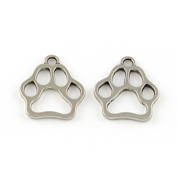 

PandaHall Dog Paw Prints Tibetan Style Alloy Pendants, Cadmium Free & Lead Free, Antique Silver, 19x16x1.5mm, Hole: 2mm, about 1170pcs/1000g...