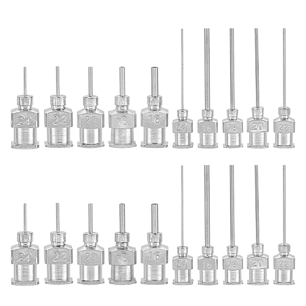 

PandaHall Unicraftale 40Pcs 10 Style Stainless Steel Dispensing Needles, Stainless Steel Color, 4pcs/style, 40pcs/box Stainless Steel