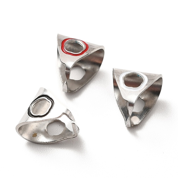 

PandaHall 304 Stainless Steel Snap on Bails, with Enamel, Triangle, Stainless Steel Color, Mixed Color, 9x8x7mm, Pin: 1mm 304 Stainless..., Multicolor