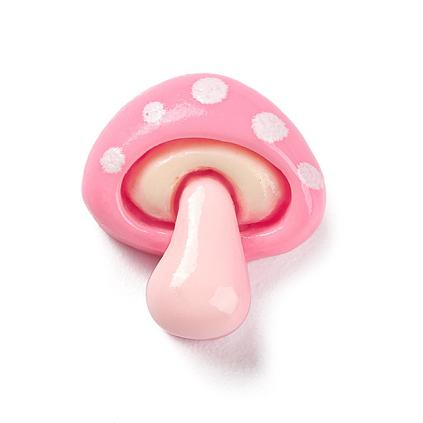 

PandaHall Forest Theme Opaque Resin Cabochons, Mushroom, 12x10.5x6mm Resin Mushroom Pink