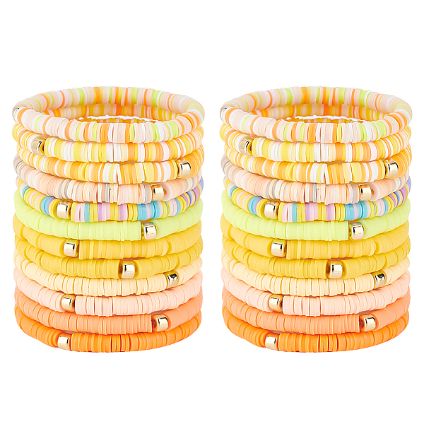 

PandaHall PH Heishi Surfer Bracelets Set Polymer Clay Multicolor