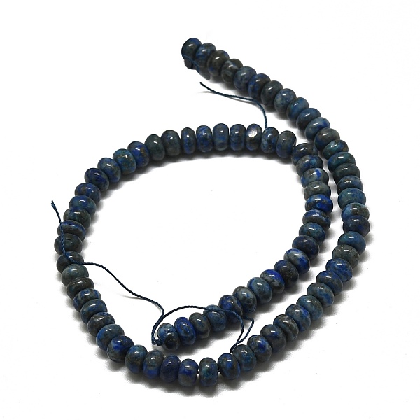 

PandaHall Natural Lapis Lazuli Beads Strands, Rondelle, 8x4mm, Hole: 0.7mm, about 83pcs/strand, 15.75''(40cm) Lapis Lazuli Rondelle