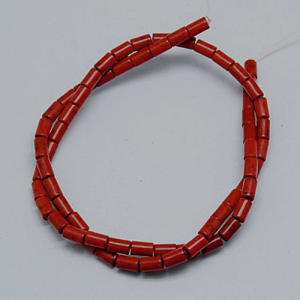 

PandaHall Synthetic Turquoise Beads Strands, Dyed, Column, Red, 5x3mm, Hole: 1mm, about 72pcs/strand, 15.2 inch Synthetic Turquoise Column...