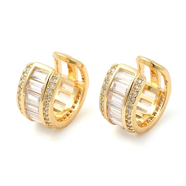 

PandaHall Cubic Zirconia Cuff Earrings, Brass Non Piercing Earrings, Long-Lasting Plated, Lead Free & Cadmium Free, Real 18K Gold Plated..., Clear