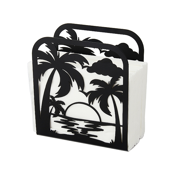 

PandaHall Iron Napkin Holder, Tree, 125x50x135mm Iron Tree Black