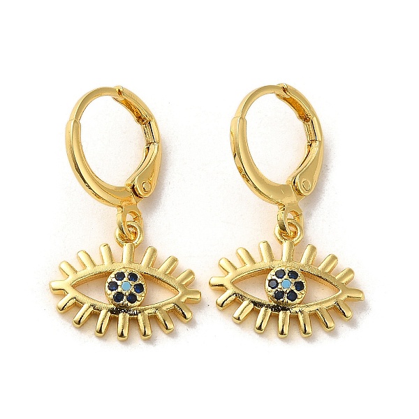 

PandaHall Horse Eye Brass Dangle Leverback Earrings, with Cubic Zirconia, Real 18K Gold Plated, 25x14.5mm Cubic Zirconia Horse Eye..., Multicolor