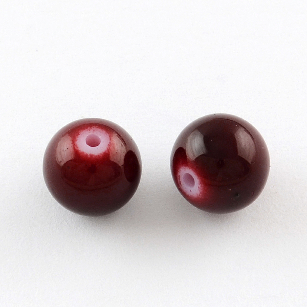 

PandaHall Painted Glass Beads Strands, Baking Paint, Round, Brown, 6mm, Hole: 1.3~1.6mm, about 133pcs/strand, 31.4 inch Glass Round Brown