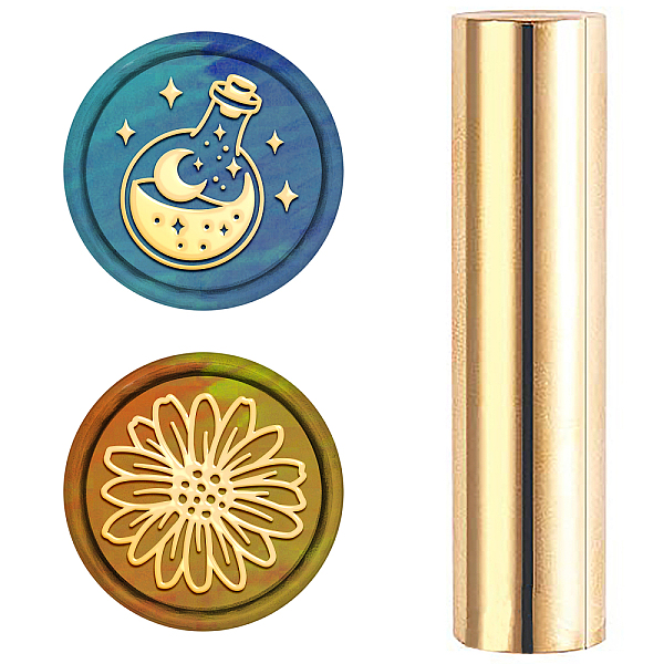 

PandaHall CRASPIRE Wax Seal Stamp 2 Sides Mini Brass Column Sealing Stamp 15mm for Wedding Invitation Decoration Birthday Greeting Cards...