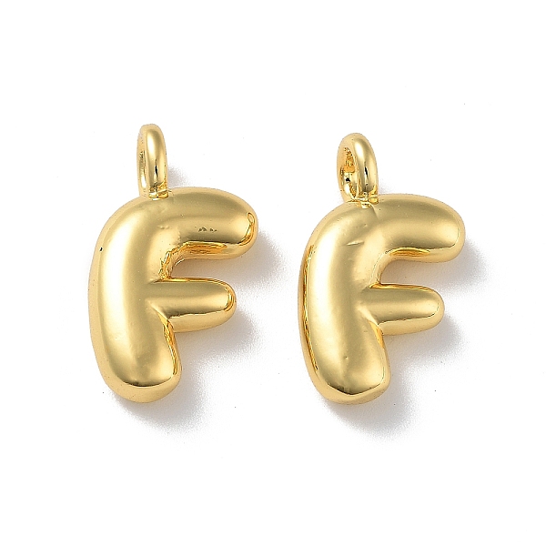 

PandaHall Brass Pendants, Real 18K Gold Plated, Letter F, 19.5x11.5x4.5mm, Hole: 3.4mm Brass Letter F