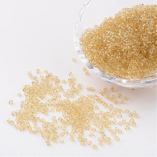 

PandaHall 12/0 Glass Seed Beads, Transparent, Round, Pale Goldenrod, 2mm, Hole: 1mm, about 3100pcs/50g Glass Yellow