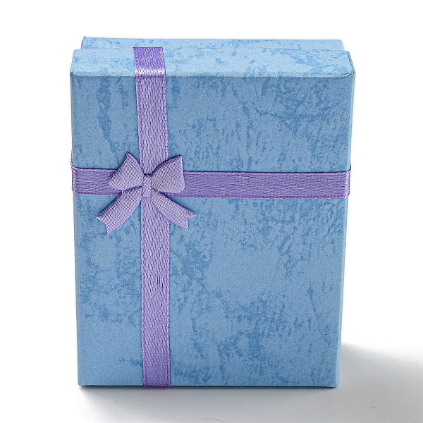 

PandaHall Cardboard Paper Necklace Boxes, Necklace Gift Case with Sponge Inside and Bowknot, Rectangle, Cornflower Blue, 9.15x7.15x3cm Paper...