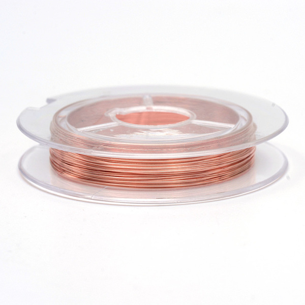 

PandaHall Bare Round Copper Wire, Raw Copper Wire, Copper Jewelry Craft Wire, Coral, 0.3mm, about 32.8 Feet(10m)/roll, 10 rolls/group Copper..., Red