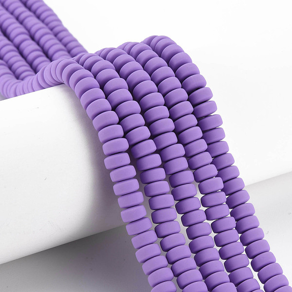 

PandaHall Handmade Polymer Clay Beads Strands, for DIY Jewelry Crafts Supplies, Flat Round, Dark Violet, 6~7x3mm, Hole: 1.5mm, about...