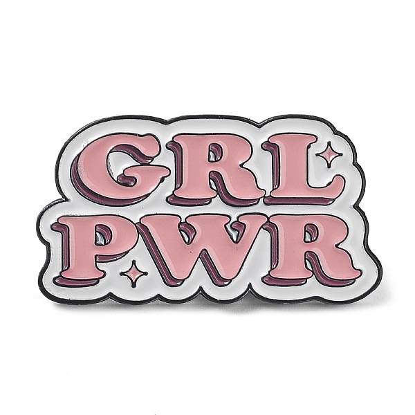 Эмалированные булавки Word Grl Pwr