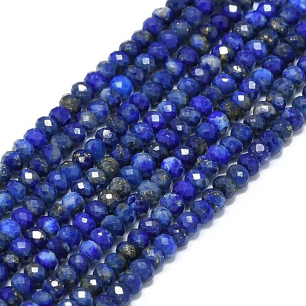 

PandaHall Natural Lapis Lazuli Beads Strands, Faceted, Rondelle, 2~2.5x2mm, Hole: 0.5mm, about 223~226pcs/strand, 14.96~15.16 inch...