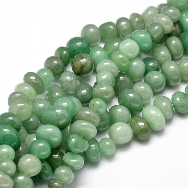 

PandaHall Natural Green Aventurine Gemstone Nuggets Bead Strands, Tumbled Stone, 6~10x9~12x8~10mm, Hole: 1mm, about 15.3 inch~15.7 inch...