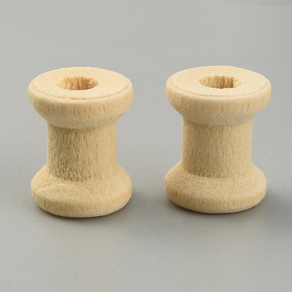 

PandaHall Wooden Empty Spools for Wire, Thread Bobbins, BurlyWood, 1.35x1.1cm Wood Orange