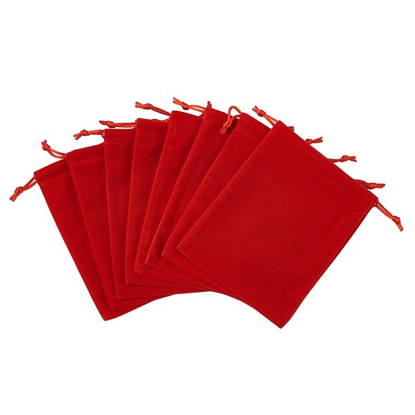 

PandaHall Velvet Jewelry Bags, Mother's Day Bags, Dark Red, 16x12cm Velvet Red