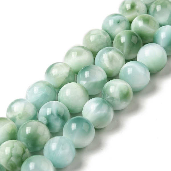 

PandaHall Natural Glass Beads Strands, Grade AB+, Round, Aqua Blue, 10mm, Hole: 1mm, about 39~40pcs/strand, 15.5~15.7''(39.37~39.88cm)..., Cyan