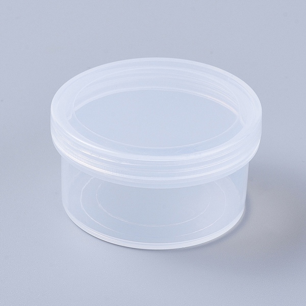 PandaHall Transparent Plastic Boxes, Bead Storage Containers with Lid, Column, Clear, 5.4x2.8cm, Capacity: 30ml(1.01 fl. oz) Plastic Column...
