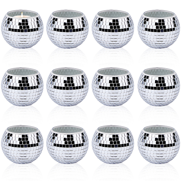 12 pot de fleurs en forme de boule disco en verre