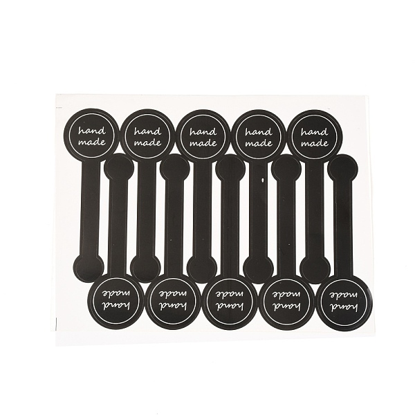 

PandaHall DIY Sealing Stickers, Label Paster Picture Stickers, for Gift Packaging, Word Handmade, White, 18.5x14x0.05cm, 10pcs/sheet Paper...