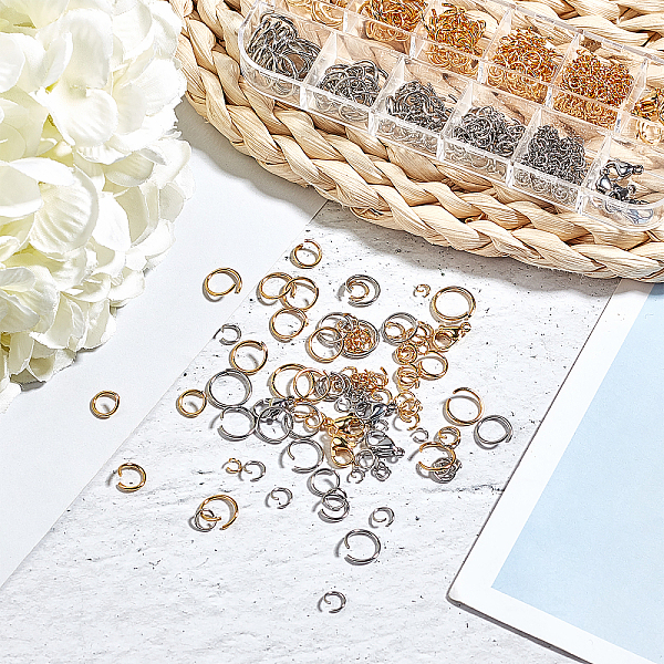 

PandaHall 304 Stainless Steel Open Jump Ring, with Lobster Claw Clasps, Golden & Stainless Steel Color, 12x2mm, Inner Diameter: 8mm...