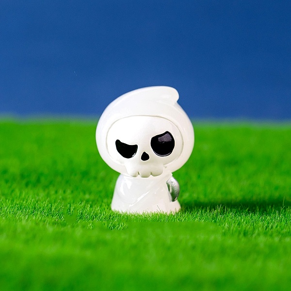 

PandaHall Luminous Halloween Theme Resin Decorations, Ghost, 31x24mm Resin Ghost