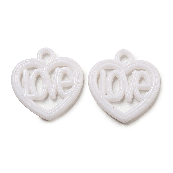 

PandaHall Valentine's Day Opaque Acrylic Pendants, Heart Charms, White, 26x25x3mm, Hole: 3mm, about 525pcs/500g. Acrylic Heart White