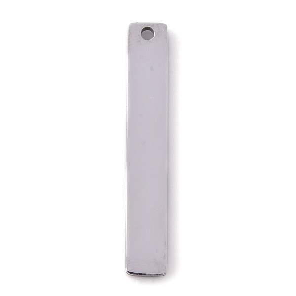

PandaHall 304 Stainless Steel Pendants, Stamping Blank Tag, Laser Cut, Rectangle, Stainless Steel Color, 32x5x1.5mm, Hole: 1.4mm 304...