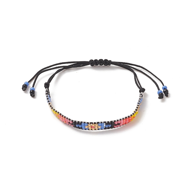 

PandaHall Handmade Japanese Seed Evil Eye Braided Bead Bracelets, Adjustable Bracelet for Women, Black, Inner Diameter: 1-5/8~4-3/8 inch...