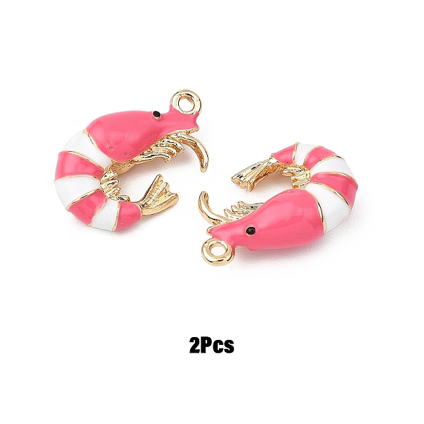 2pcs pendentifs en émail en alliage